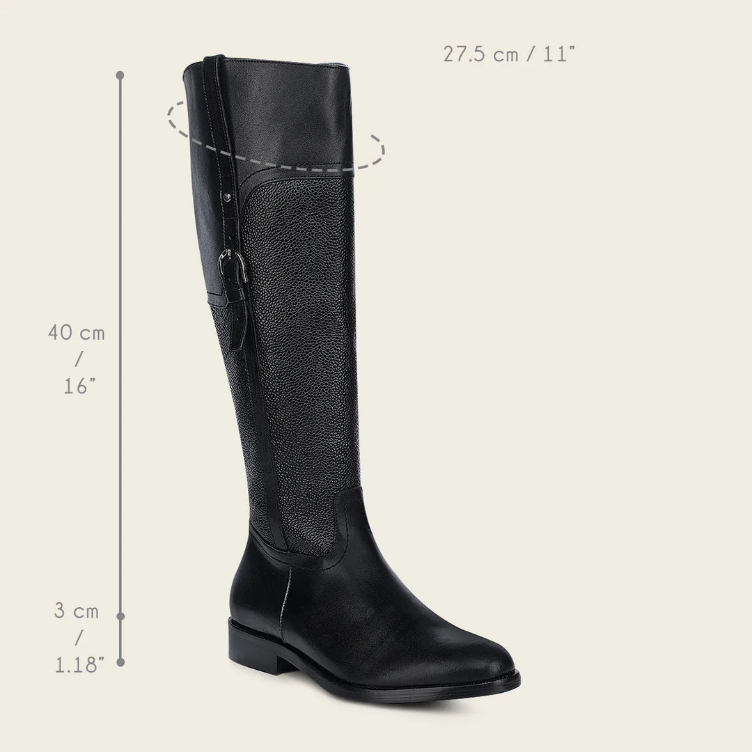 05TTSNI - Franco Cuadra Black Riding Boots for Women