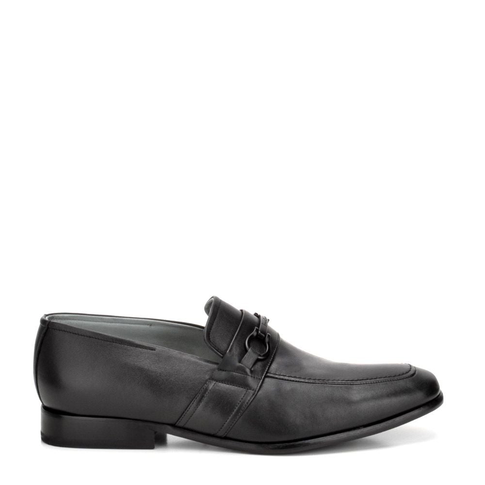 0X1RIRI - Cuadra black casual dress calfskin leather bit loafer shoes for men-Kuet.us