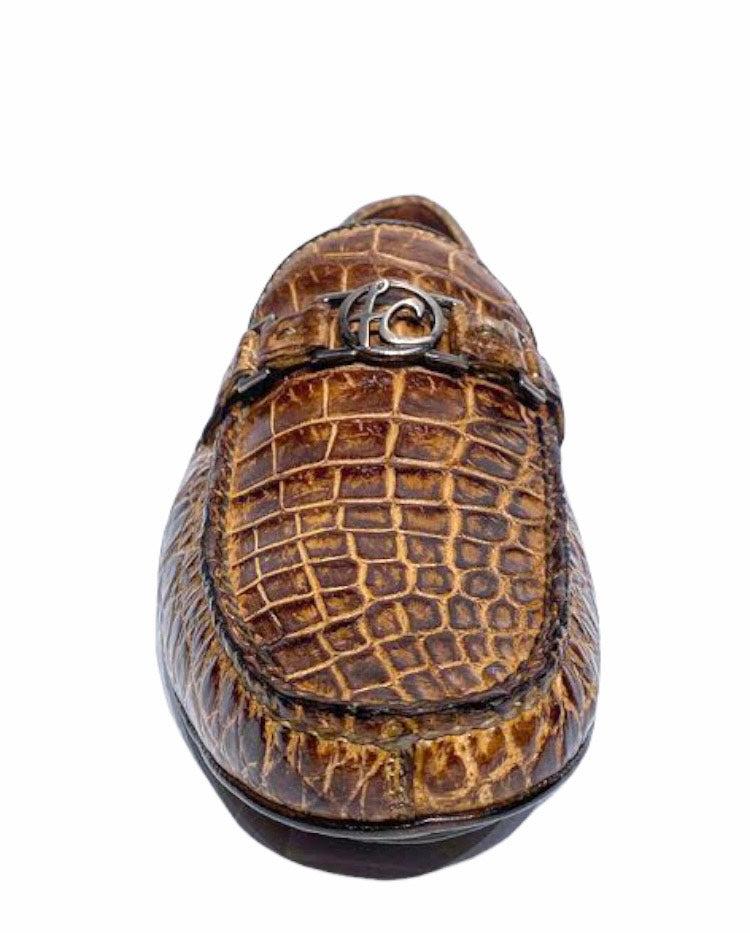 11VLPLP - Cuadra brown casual fashion alligator driving loafers for men-Kuet.us