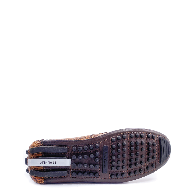 11VLPLP - Cuadra brown casual fashion alligator driving loafers for men-Kuet.us