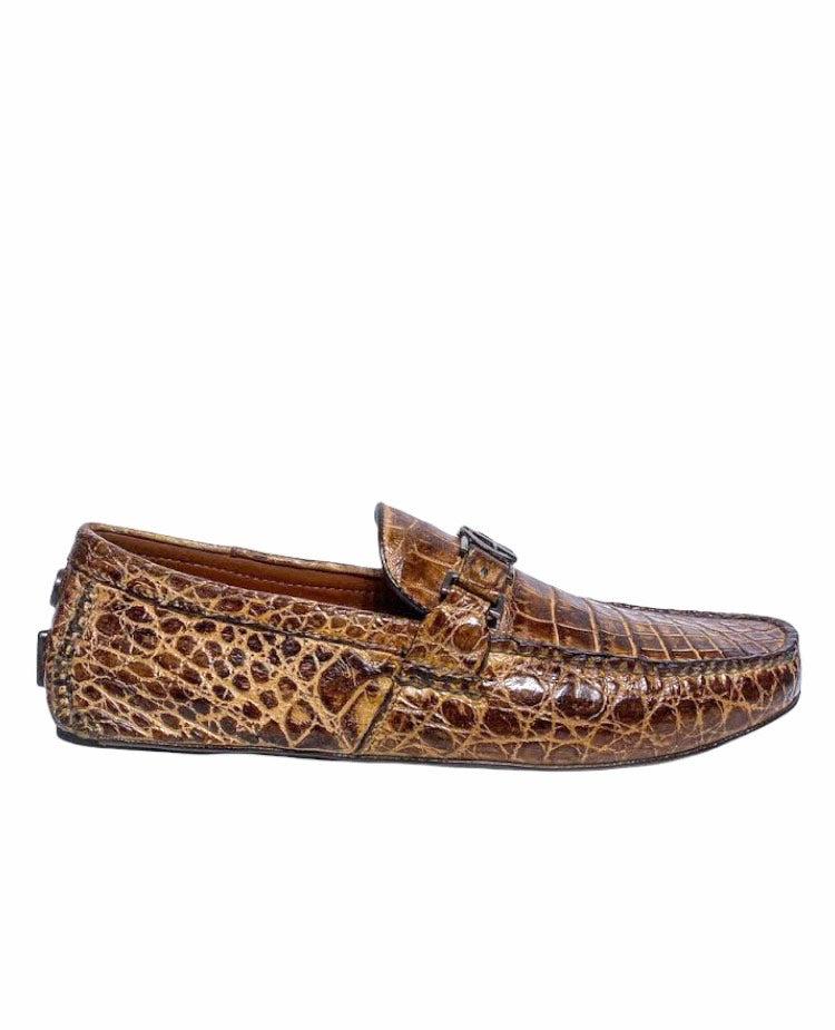 11VLPLP - Cuadra earth casual fashion alligator driving loafers for men-Kuet.us