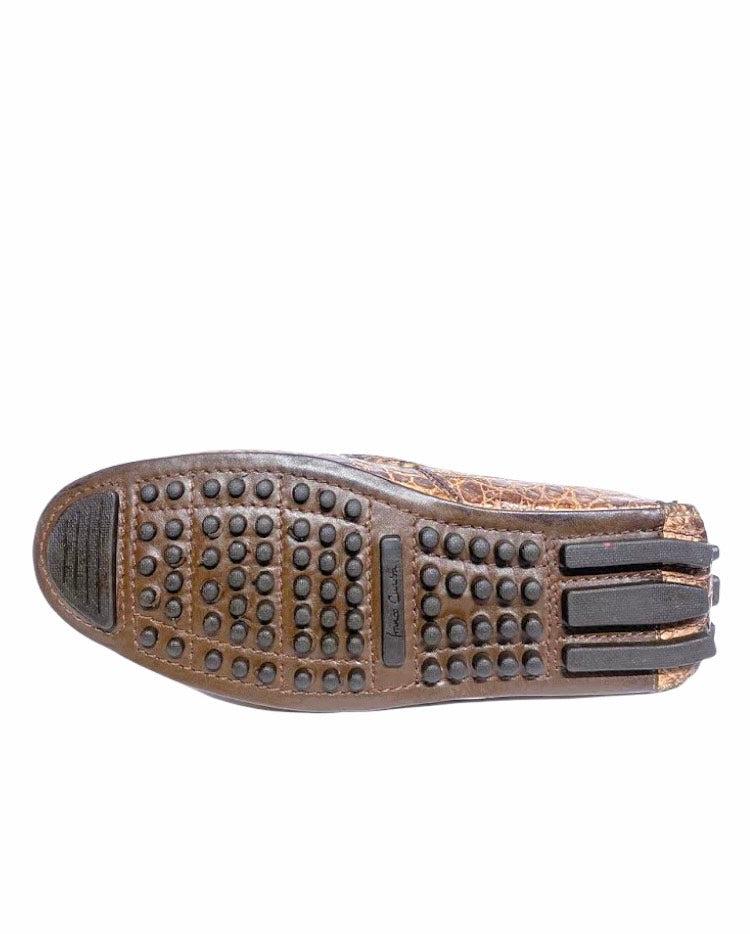 11VLPLP - Cuadra earth casual fashion alligator driving loafers for men-Kuet.us