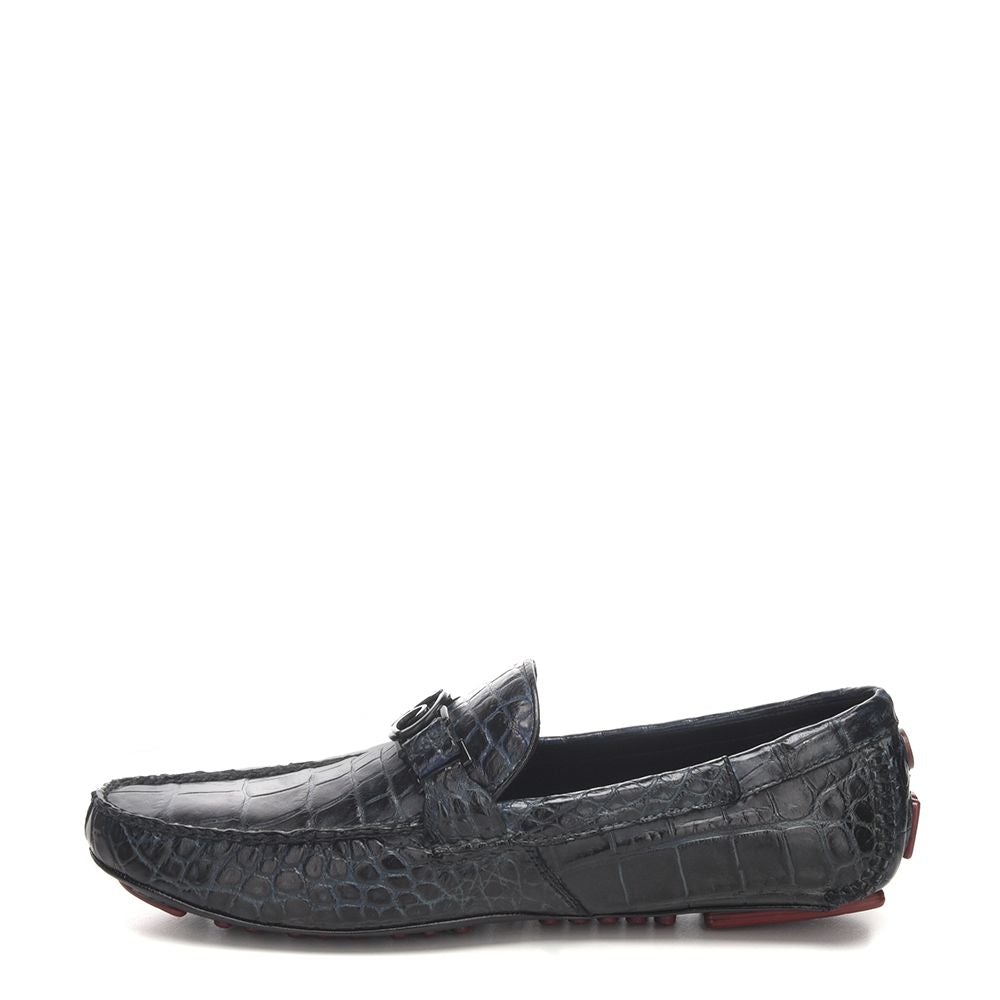 11VLPLP - Cuadra petroleum casual fashion alligator driving moccasins for men-Kuet.us
