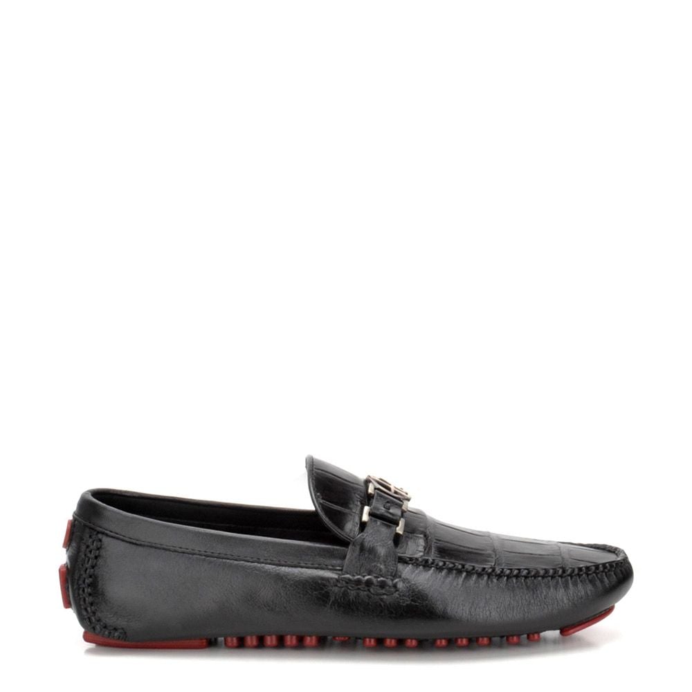 12VLPUX - Cuadra black casual fashion alligator bit driver shoes for men-Kuet.us