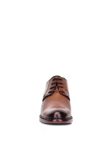 13UTSPJ - Cuadra tobacco casual perforated leather derbies for men-Kuet.us