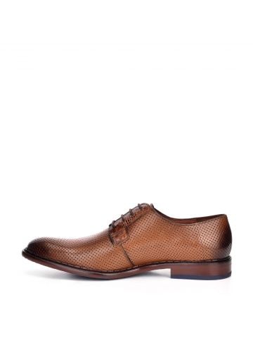 13UTSPJ - Cuadra tobacco casual perforated leather derbies for men-Kuet.us