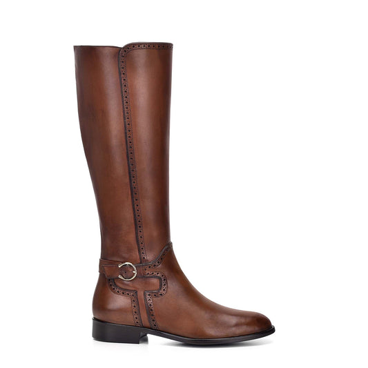 17TRNRN - Cuadra honey fashion leather riding knee boots for women-Kuet.us