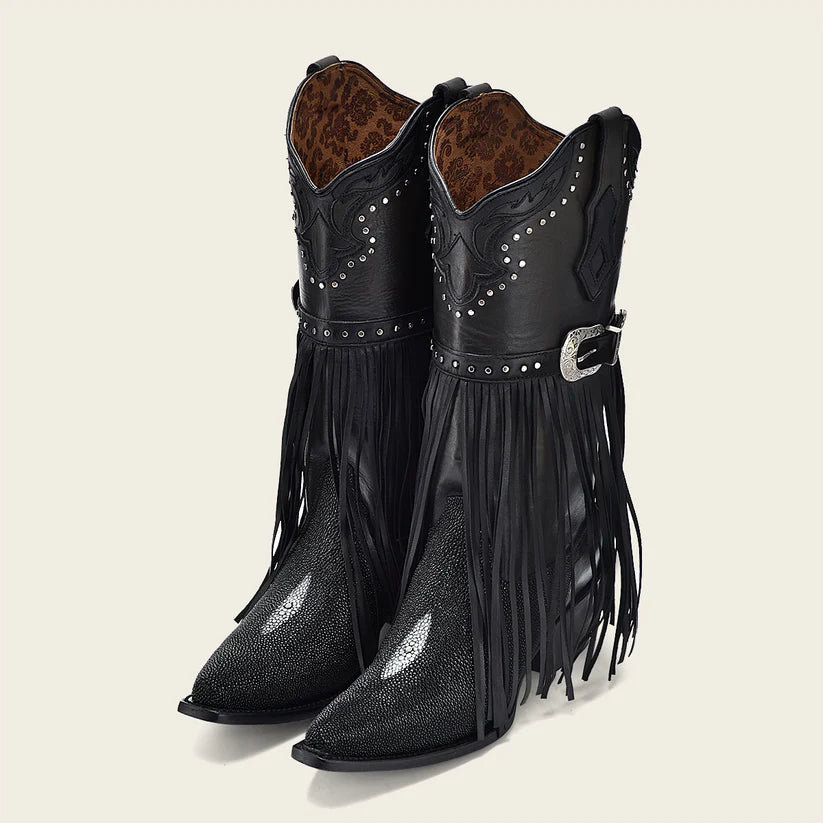 1GAXMA - Cuadra black western cowgirl boots for women