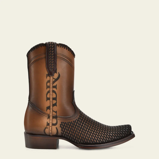 Cuadra honey casual cowboy cowhide Chelsea ankle boots for men