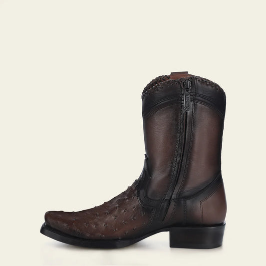 1J3DA1 - Cuadra chocolate dress cowboy ostrich boots for men