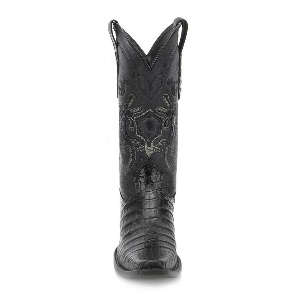 1B18FY - Cuadra black dress cowboy caiman leather boots for men-Kuet.us