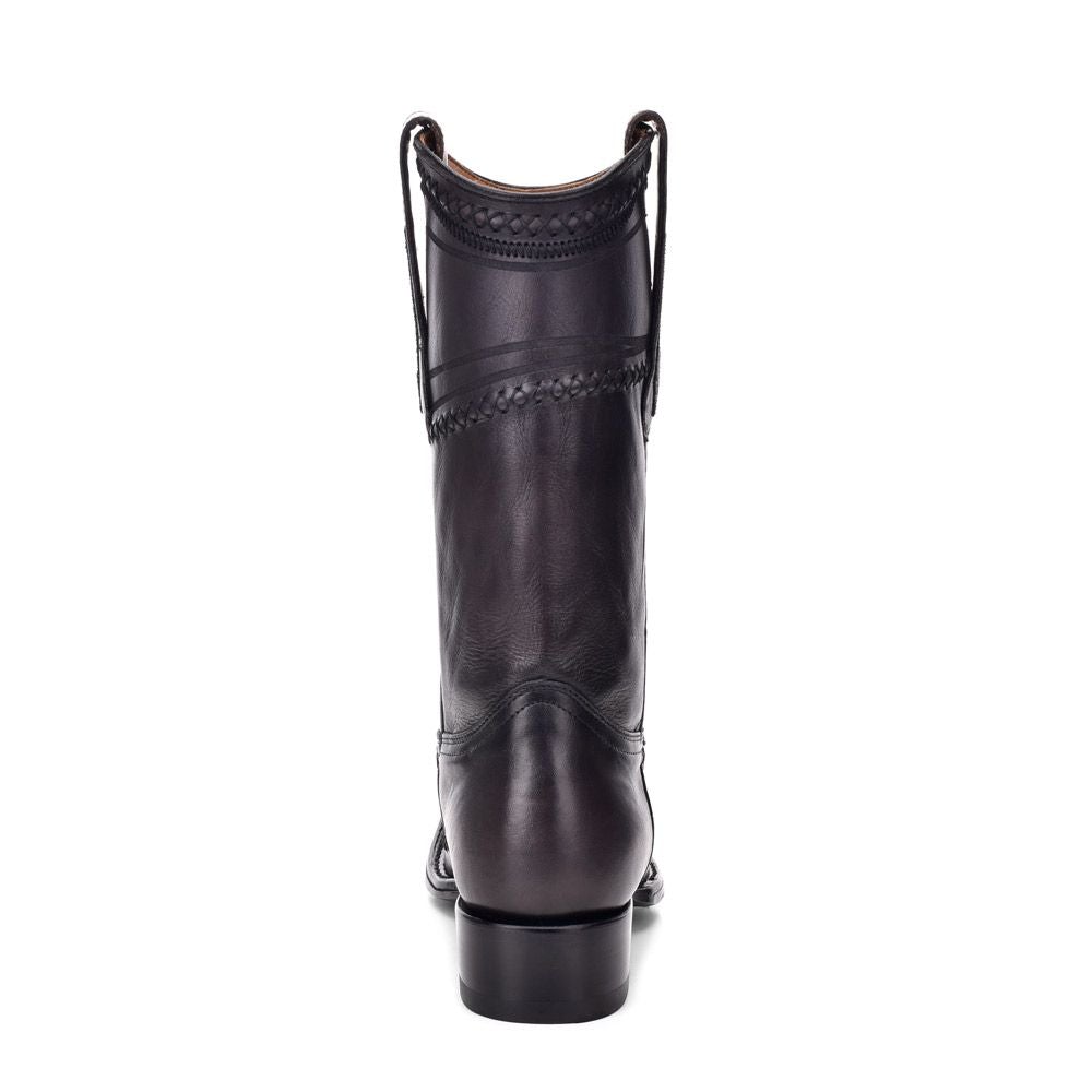 1B1AMA - Cuadra black casual cowboy stingray leather boots for men-Kuet.us