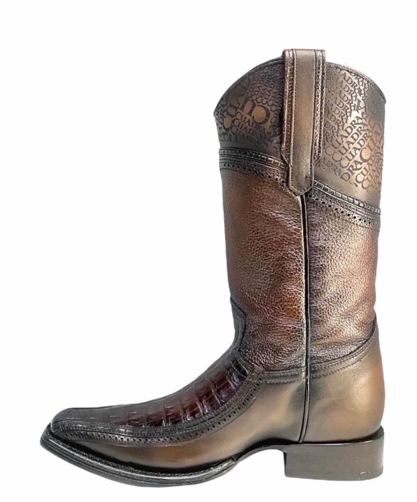 1B1DFY - Cuadra brown dress cowboy caiman boots for men-Kuet.us