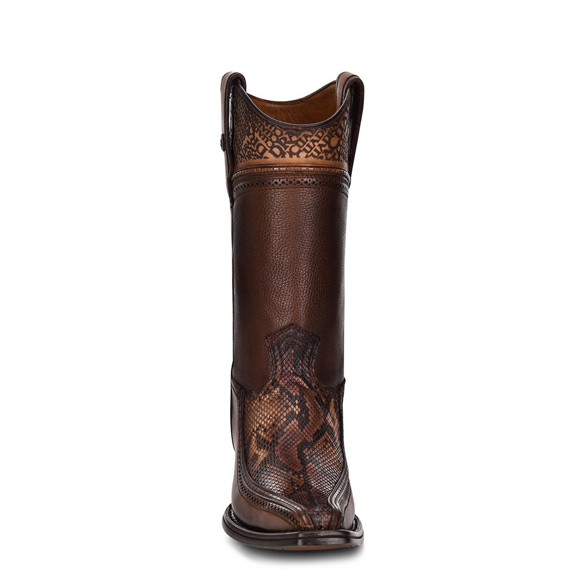 1B1DPH - Cuadra brown dress western cowboy python skin boots for men-Kuet.us
