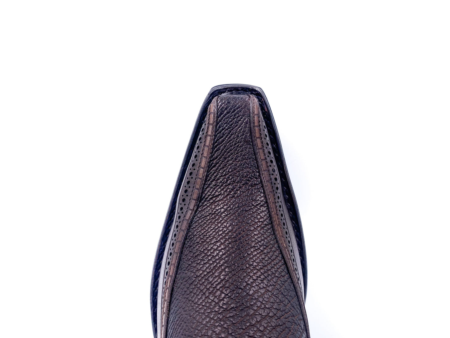 1B1DTI - Cuadra brown casual cowboy exotic shark leather boots for men-Kuet.us