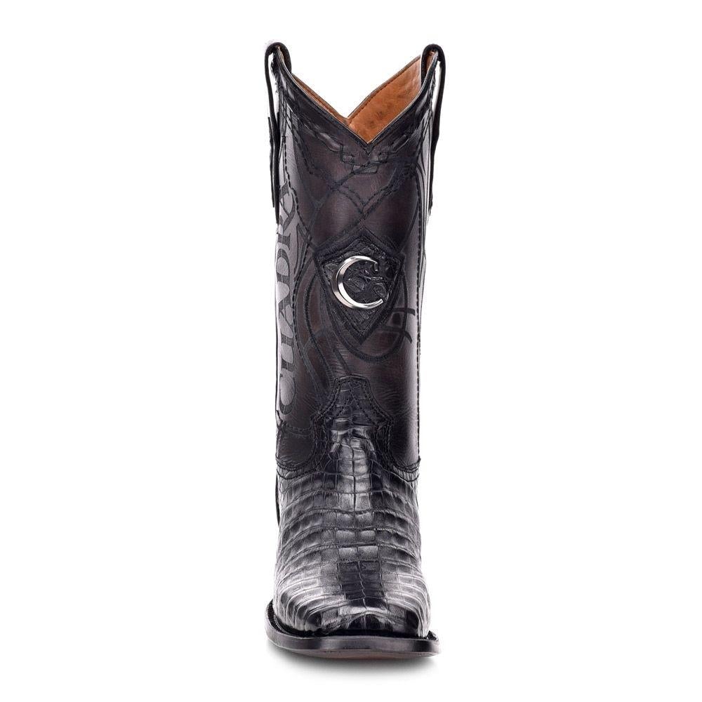 1E10FY - Cuadra black casual cowboy fuscus caiman leather boots for men-Kuet.us