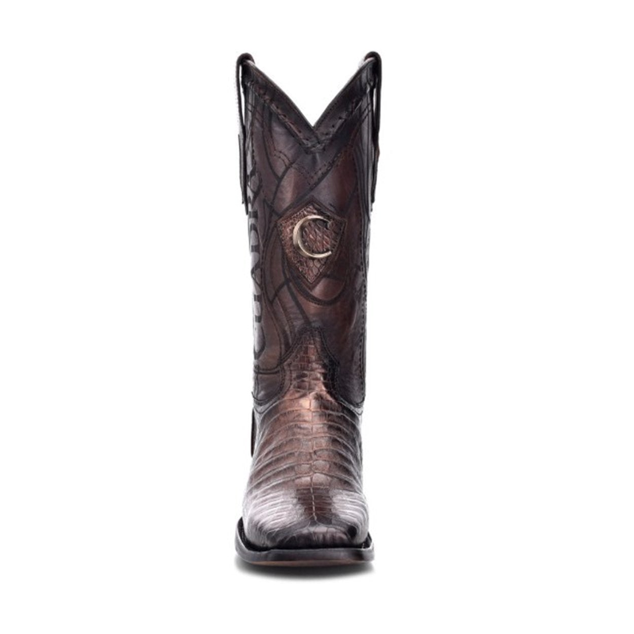 1E10FY - Cuadra brown casual cowboy fuscus caiman leather boots for men-Kuet.us