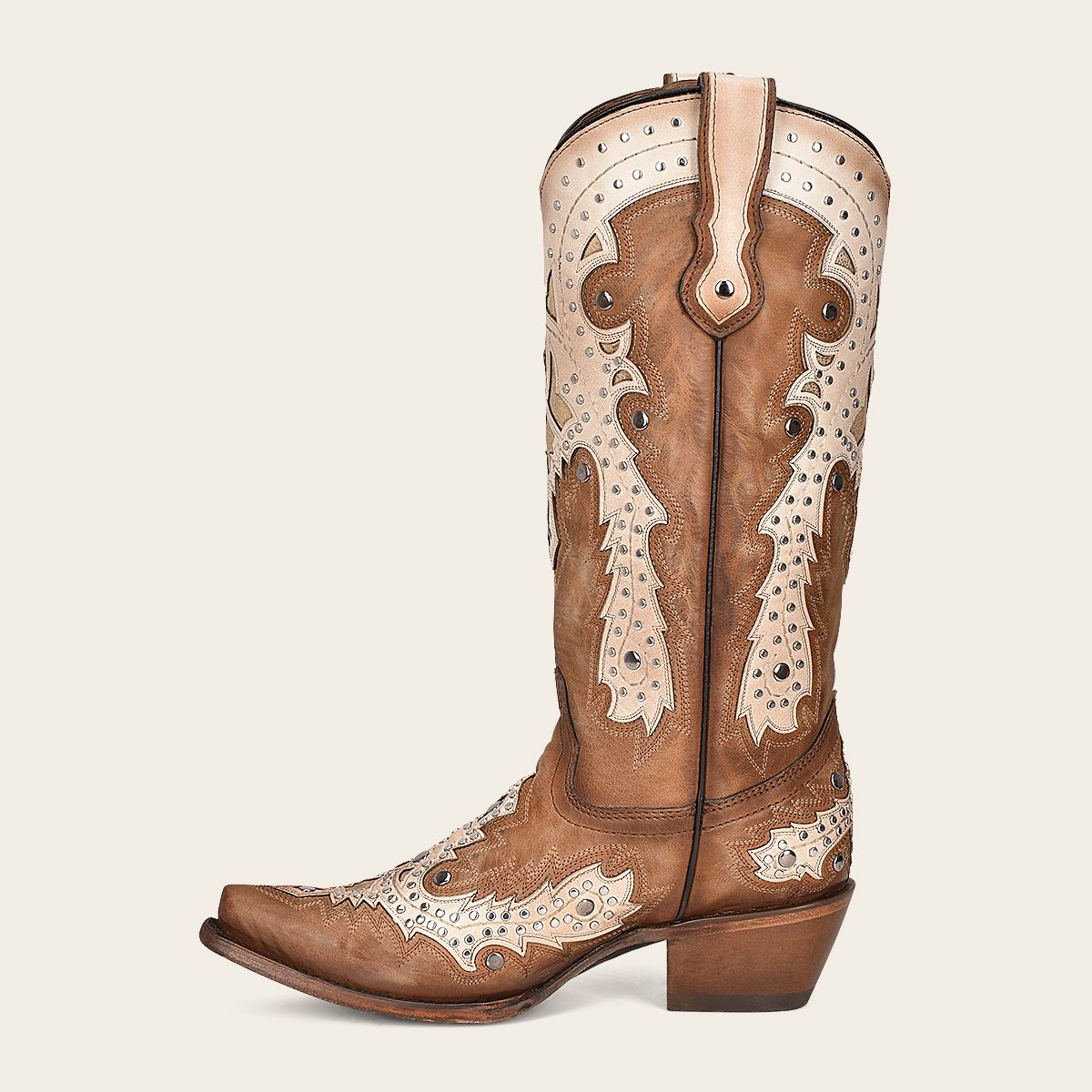 1GAZRS - Cuadra brown western cowgirl cowhide leather boots for women-Kuet.us