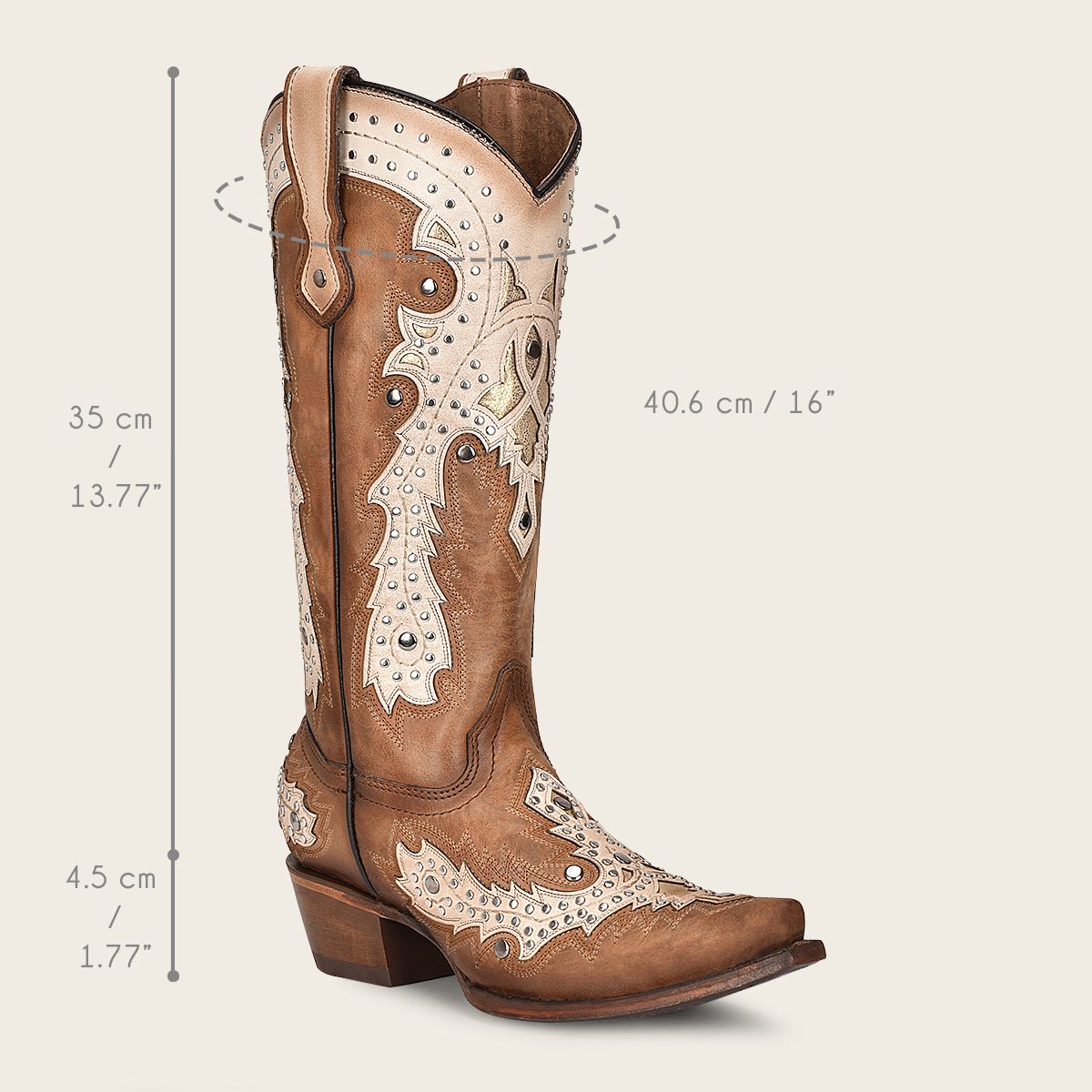1GAZRS - Cuadra brown western cowgirl cowhide leather boots for women-Kuet.us