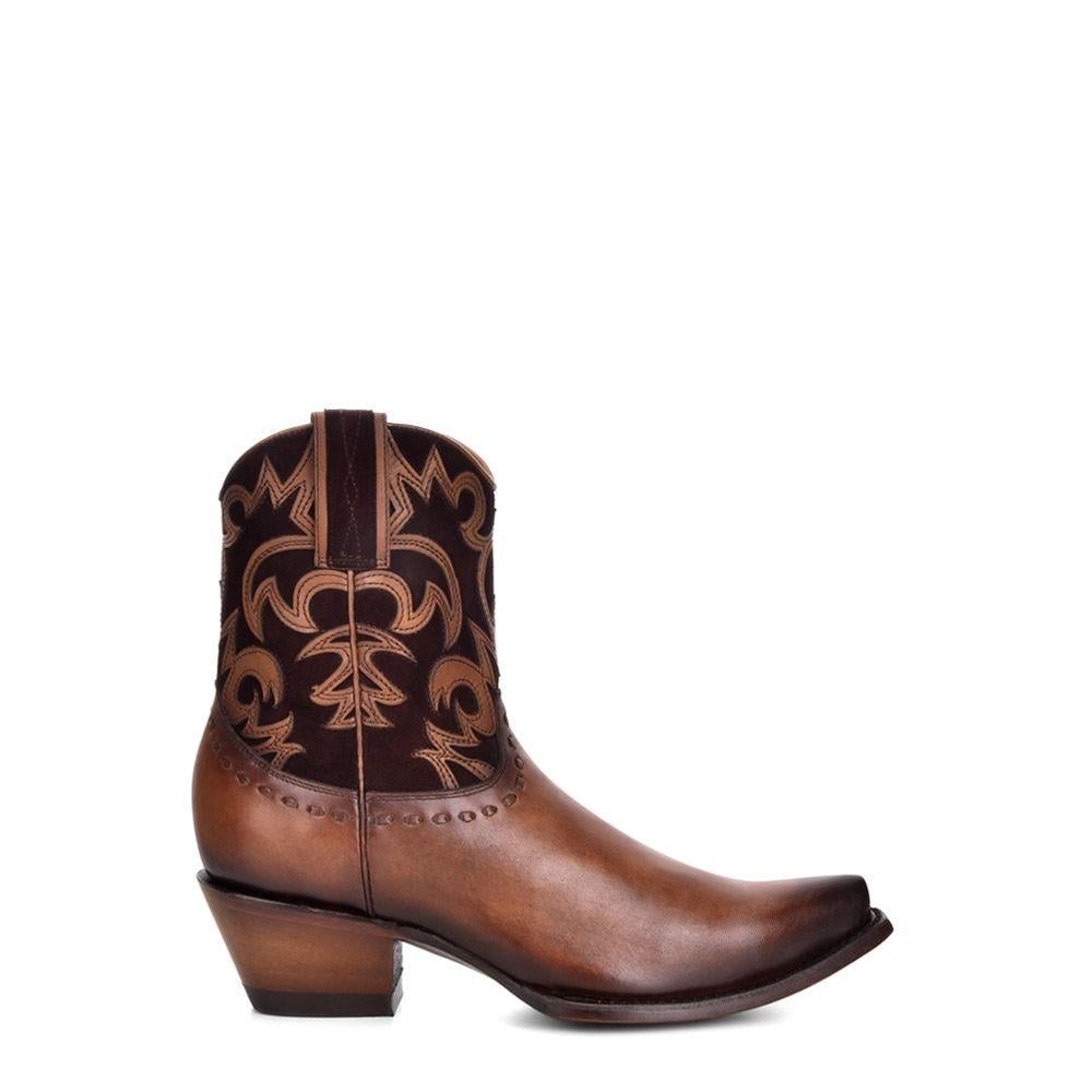 1GH9RS - Cuadra brown western cowgirl cowhide leather ankle boots for women-Kuet.us