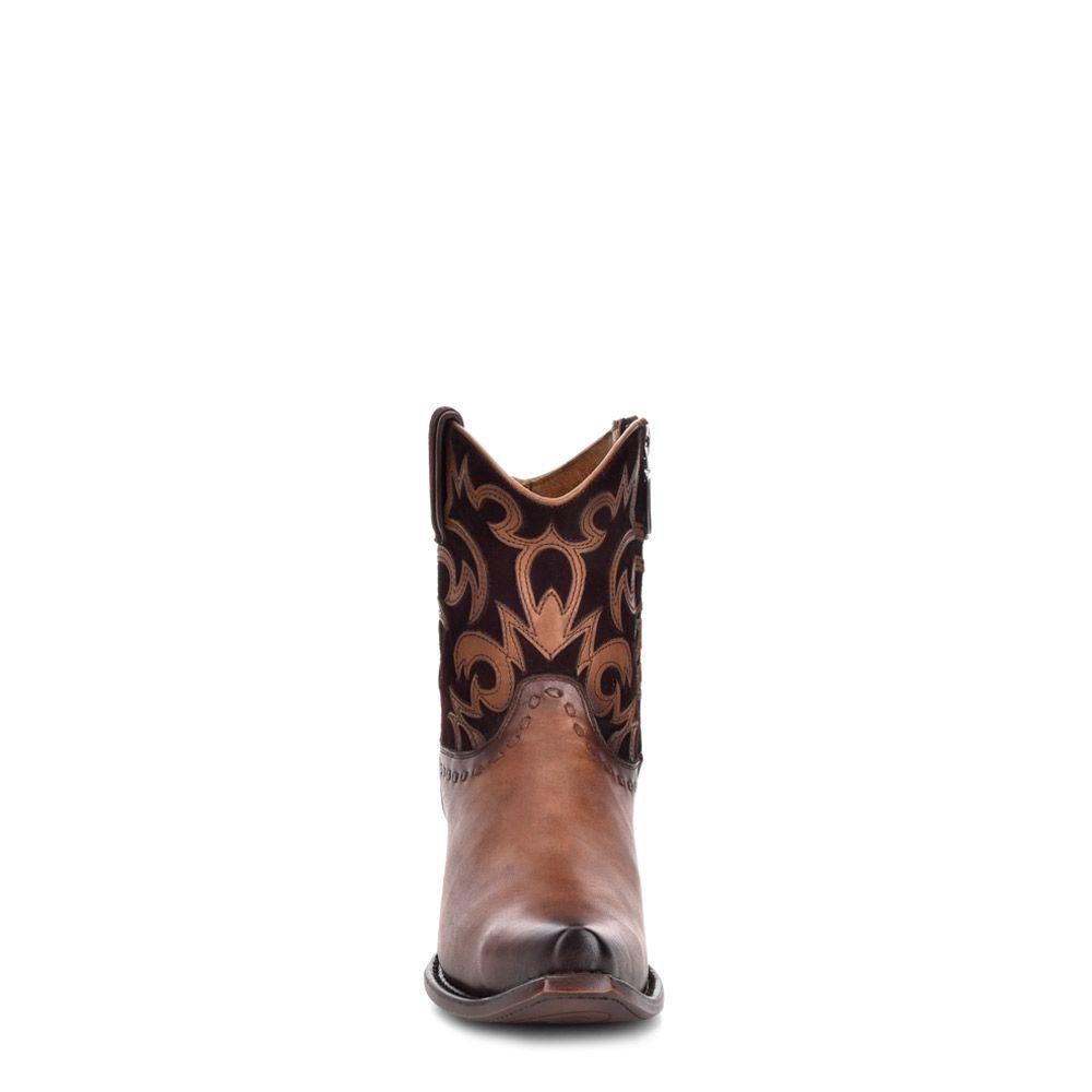 1GH9RS - Cuadra brown western cowgirl cowhide leather ankle boots for women-Kuet.us