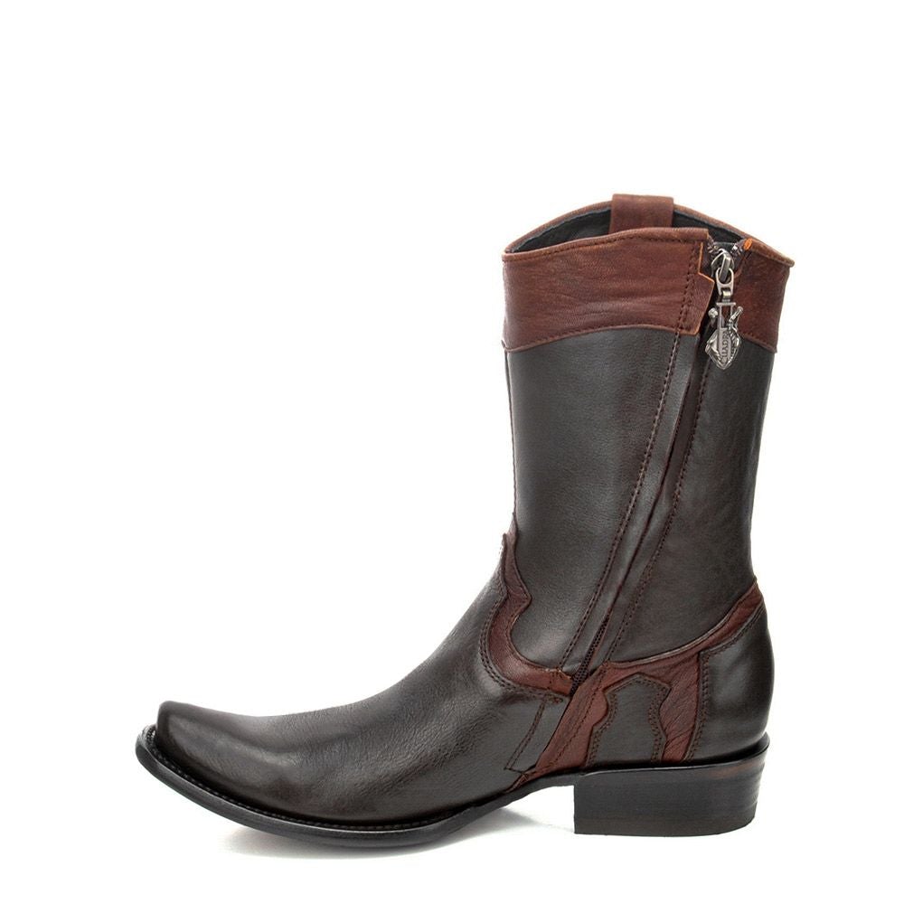1J06MK - Cuadra mocha casual fashion cowhide leather ankle boots for men-Kuet.us