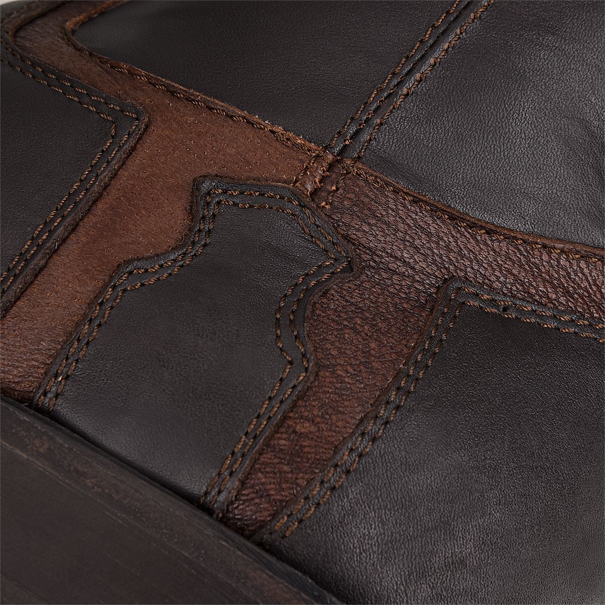 1J06MK - Cuadra mocha casual fashion cowhide leather ankle boots for men-Kuet.us