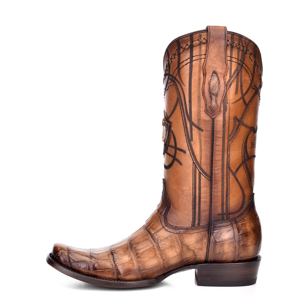 1J1NAL - Cuadra sand dress cowboy exotic alligator leather boots for men-Kuet.us