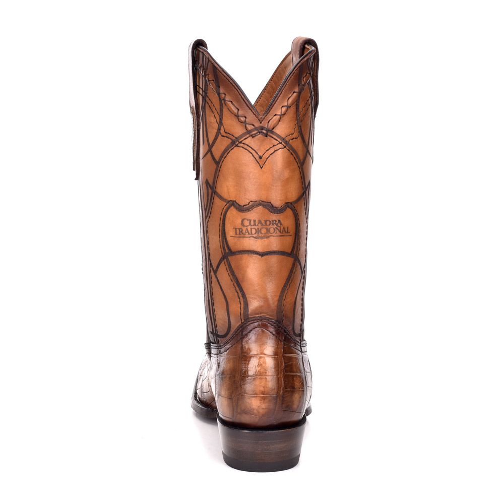 1J1NAL - Cuadra sand dress cowboy exotic alligator leather boots for men-Kuet.us