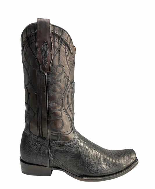 1J1NLT - Cuadra black casual dress cowboy lizard leather boots for men-Kuet.us