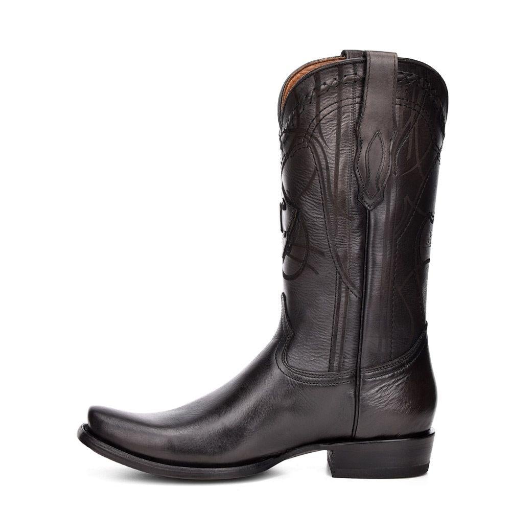 1J1NRS - Cuadra black casual fashion cowhide cowboy leather boots for men-Kuet.us
