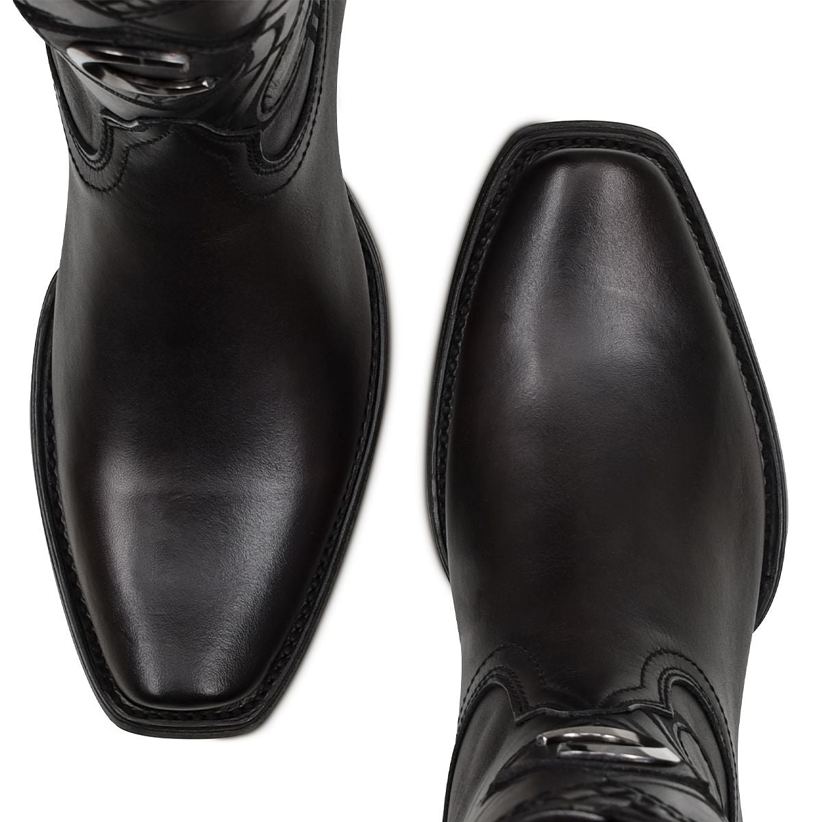 1J1NRS - Cuadra black casual fashion cowhide cowboy leather boots for men-Kuet.us