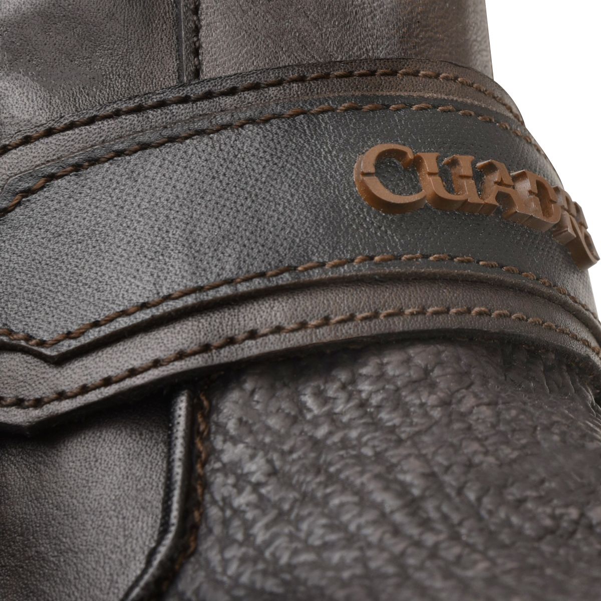 1J2LTI - Cuadra gray casual cowboy shark leather zip ankle boots for men-Kuet.us