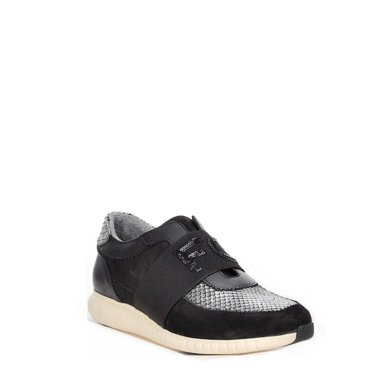 1L8PMVL - Cuadra black casual fashion python sneakers for women-Kuet.us