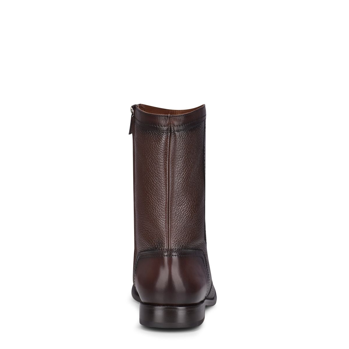 1S1BSVN - Franco Cuadra dark brown dress casual leather zip ankle boots for men-Kuet.us