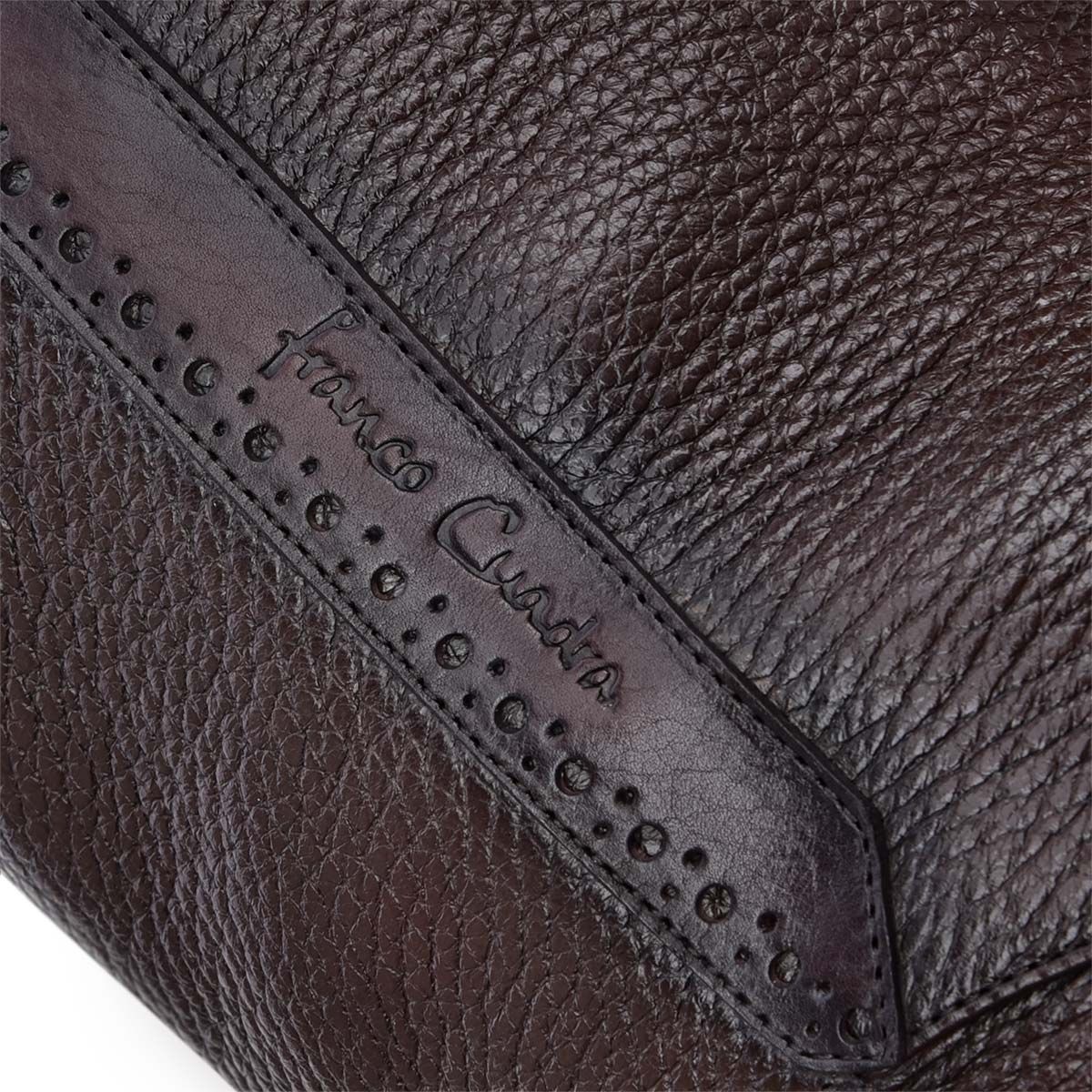 1S1BSVN - Franco Cuadra dark brown dress casual leather zip ankle boots for men-Kuet.us