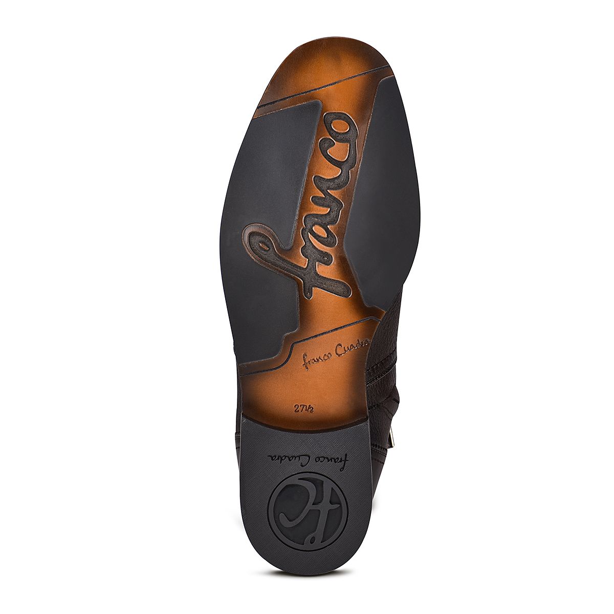 1S1BSVN - Franco Cuadra dark brown dress casual leather zip ankle boots for men-Kuet.us