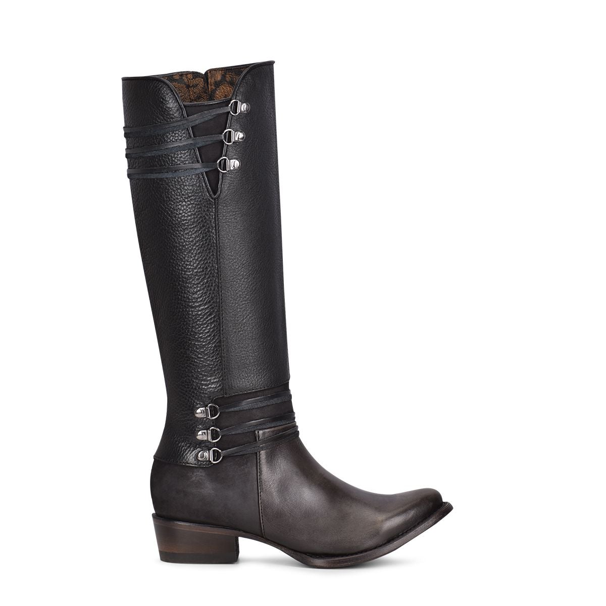 1X2DCS - Cuadra grey fashion Paris Texas cowhide leather boots for women-Kuet.us