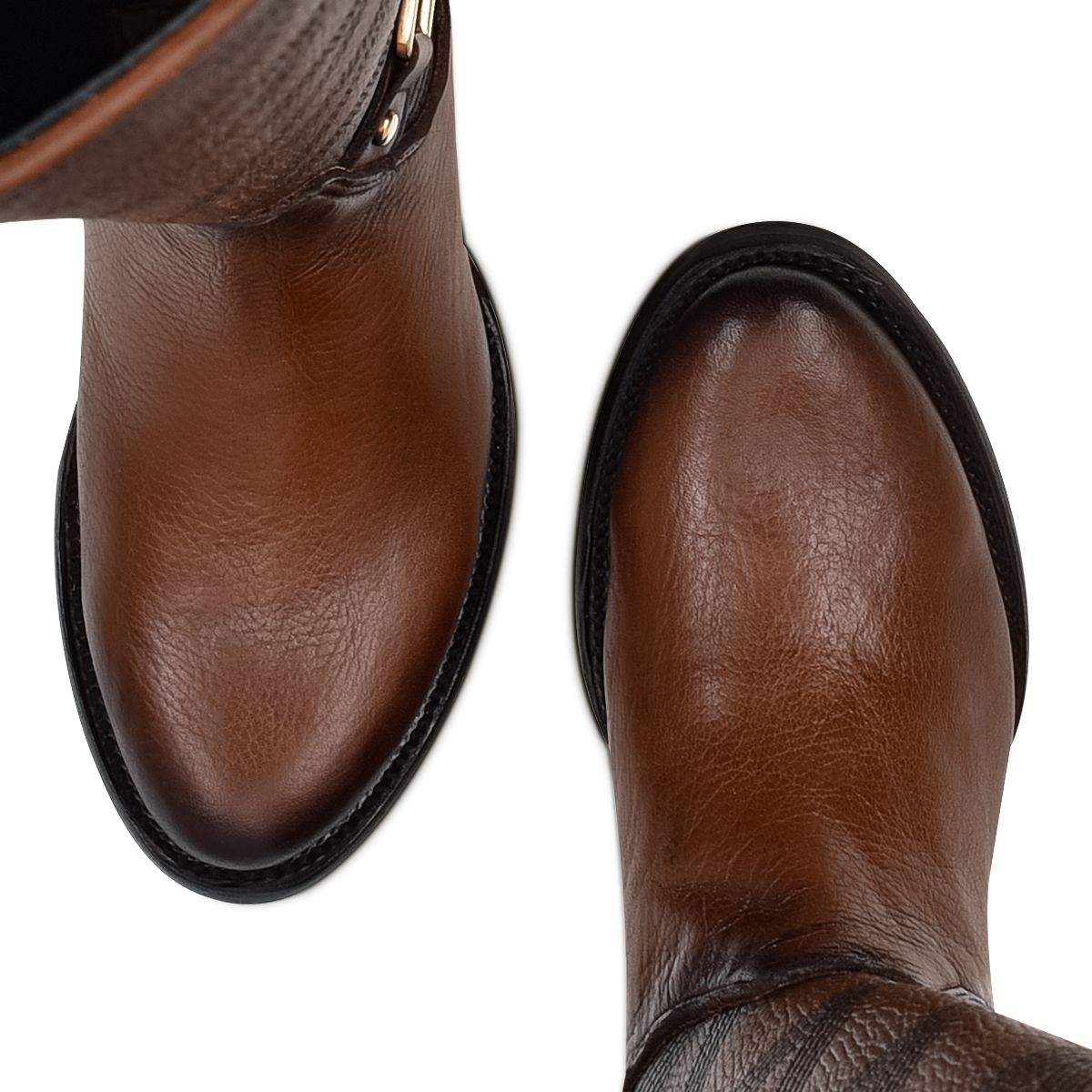 1X4ARS - Cuadra brown casual fashion leather strapped tall boots for women-Kuet.us