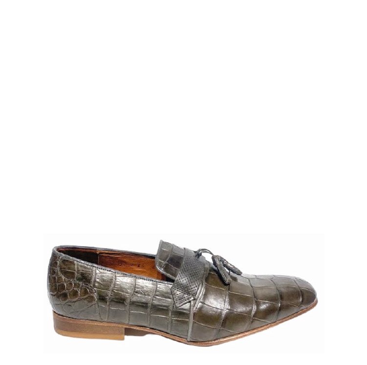 1X6LPBS - Cuadra gray fashion casual alligator tassel loafer shoes for men-Kuet.us
