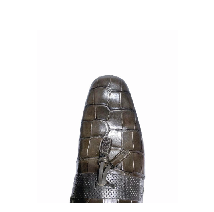 1X6LPBS - Cuadra gray fashion casual alligator tassel loafer shoes for men-Kuet.us