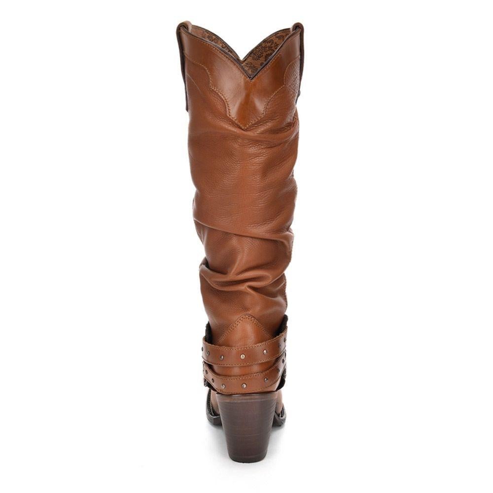 1Z01RS - Cuadra golden casual fashion cowboy leather boots for women-Kuet.us