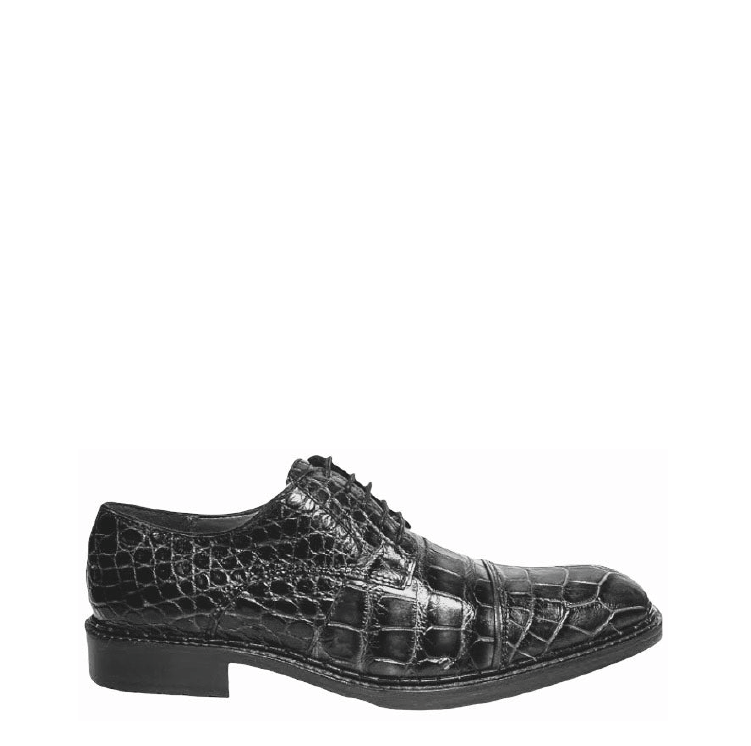 29FLPLP - Cuadra black dress classic alligator derby shoes for men-Kuet.us