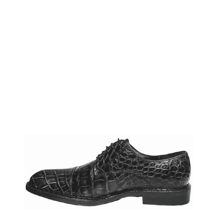 29FLPLP - Cuadra black dress classic alligator derby shoes for men-Kuet.us