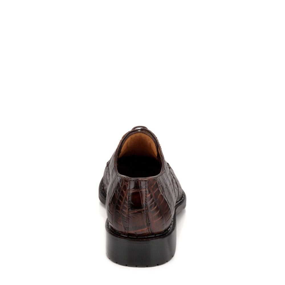 29FLPLP - Cuadra brown dress classic alligator cap toe derby shoes for men-Kuet.us