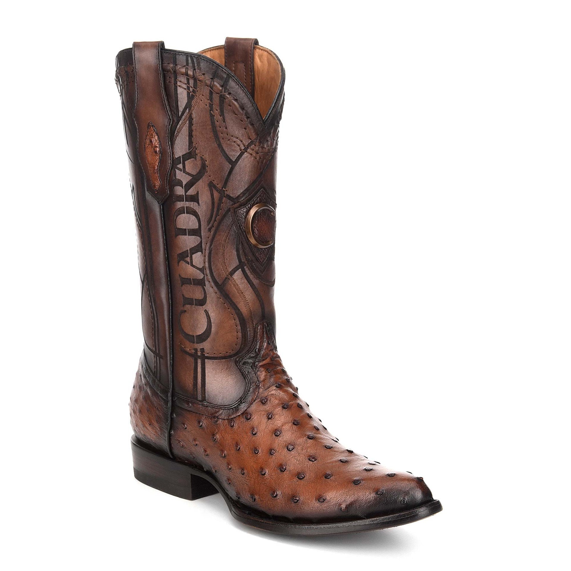 Cuadra Men's Ostrich Brandy Boots 9 / EE