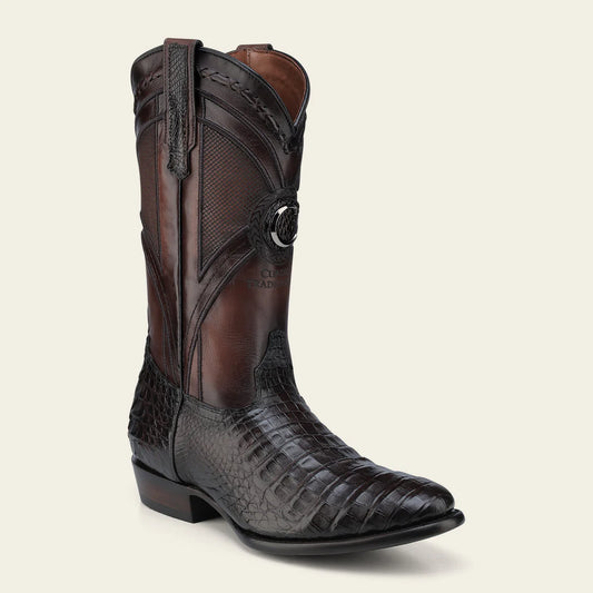 2H0AFY - Cuadra Brown Dress Cowboy Caiman Leather Boots for Men