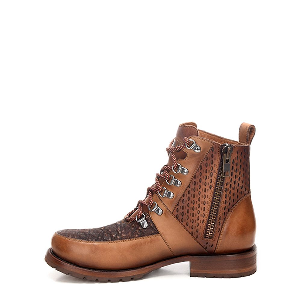 2E49EL - Cuadra tobacco casual vintage fashion elephant ankle boots for men-Kuet.us