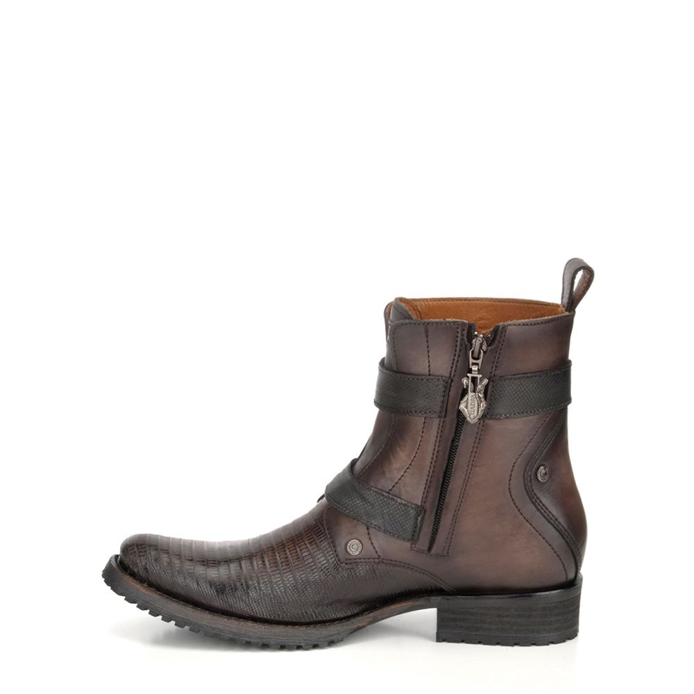 2T13LT - Cuadra oxford vintage fashion lizard leather ankle boots for men-Kuet.us