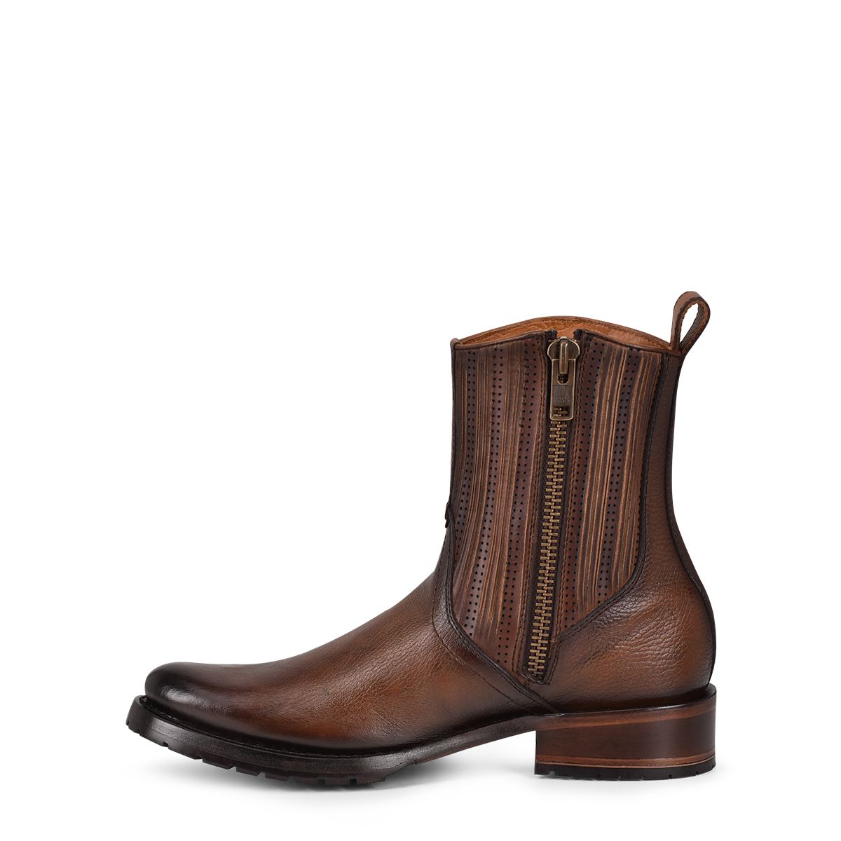 2T2HRS - Cuadra honey casual fashion cowhide leather ankle boots for men-Kuet.us